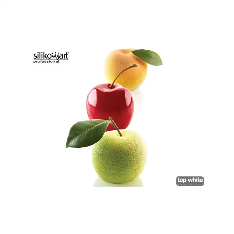 Stampo Frutta Realistica Mela Ciliegia Pesca 115 Silicone 5 Cavità