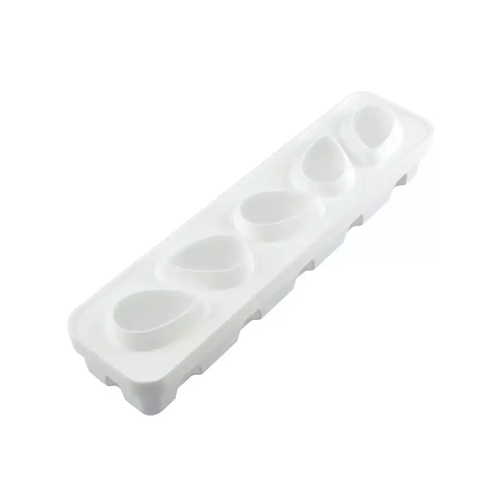 Stampo Silicone Fragola120 5 Cavità Con Supporto Plastica 60x77 H54 Mm