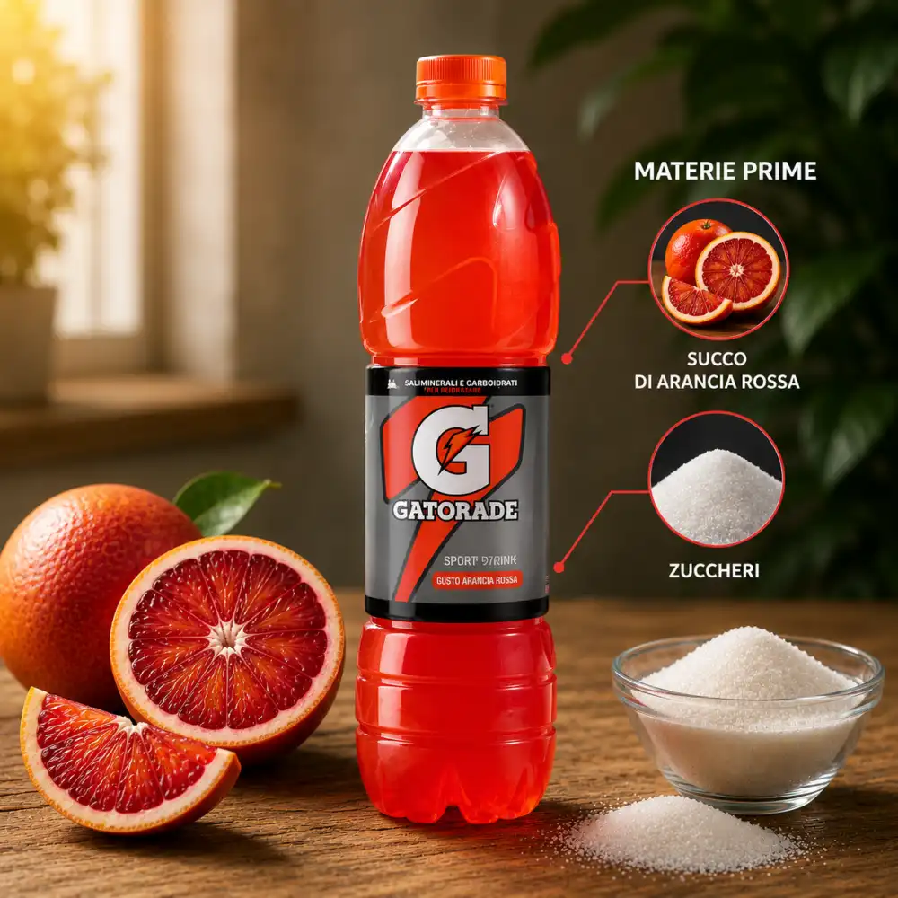 Gatorade Arancia Rossa 1,5L x 6 Bottiglie Bevanda Sportiva per Sport Fitness