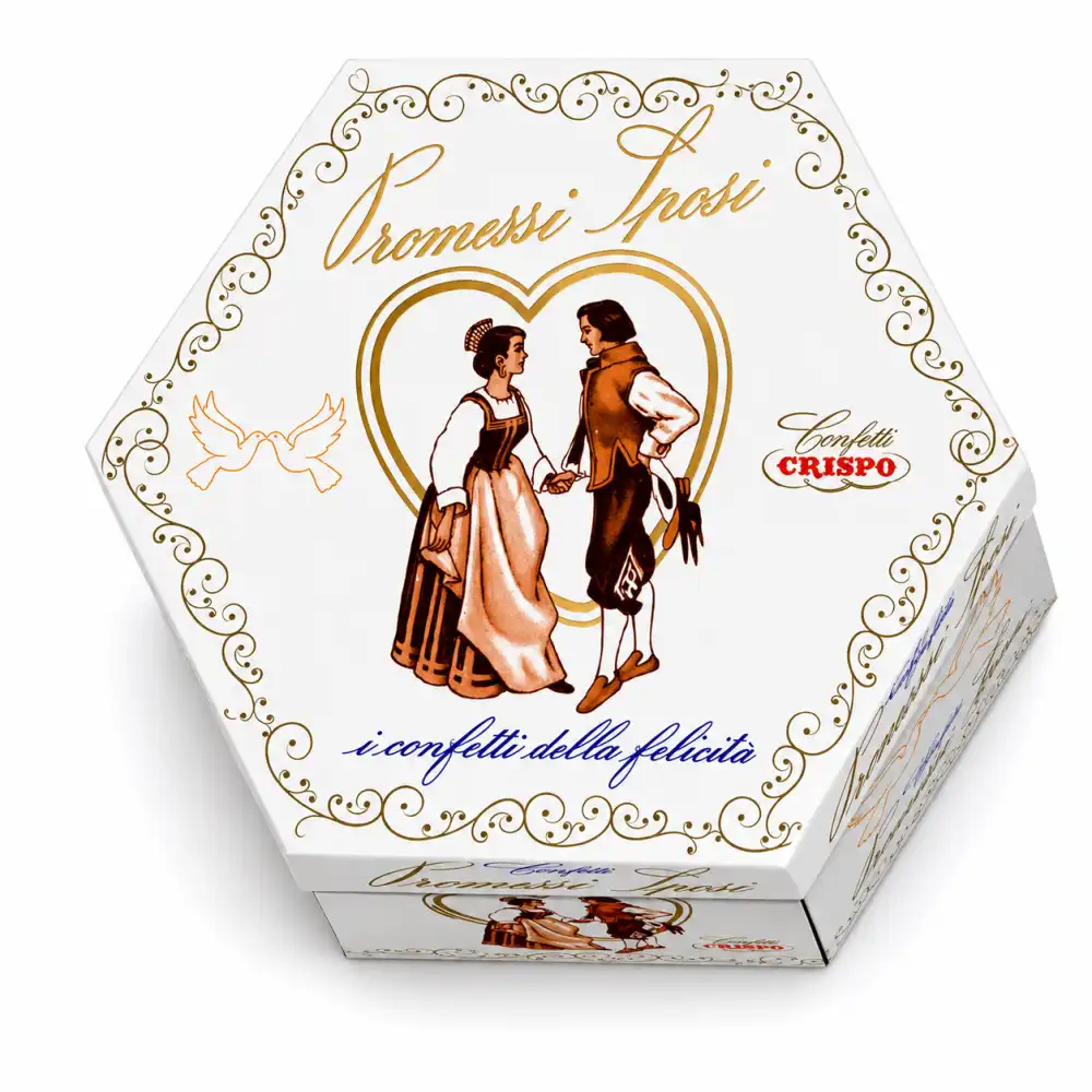 Lieto Evento Promessi Sposi Bianco Confetti Mandorla Bianca 500G Crispo Nozze XL