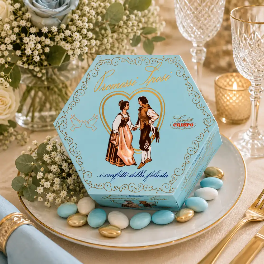 Crispo Lieto Evento Promessi Sposi Celeste Confetti Mandorla Celeste 500G