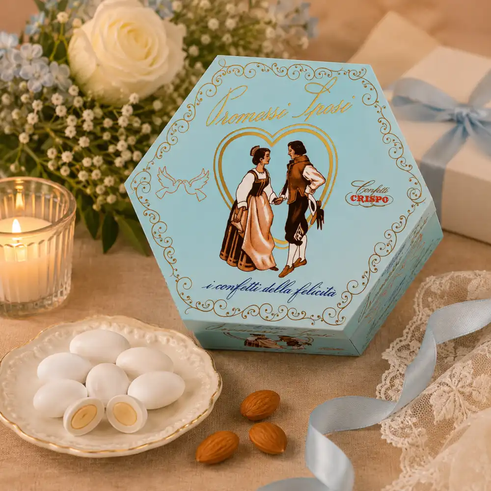 Crispo Lieto Evento Promessi Sposi Celeste Confetti Mandorla Celeste 500G