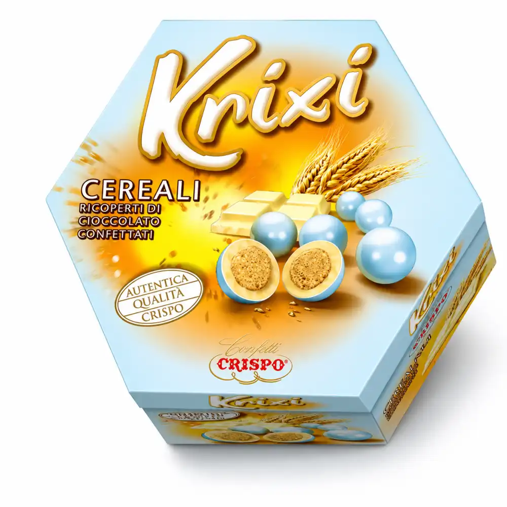Crispo Krixi Celeste 500Gr Cereali Ricoperti Cioccolato Confettati Mix