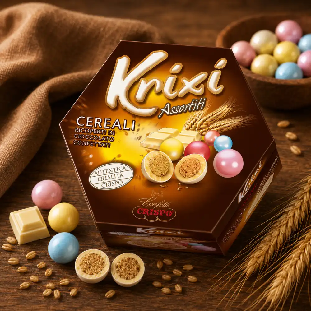 Crispo Krixi Assortiti 400Gr Confetti Cereali Cioccolato Evento Mix