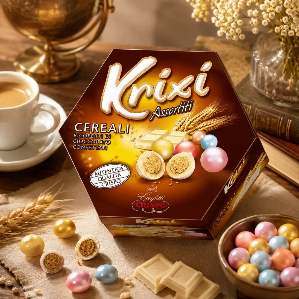 Crispo Krixi Assortiti 400Gr Confetti Cereali Cioccolato Evento Mix