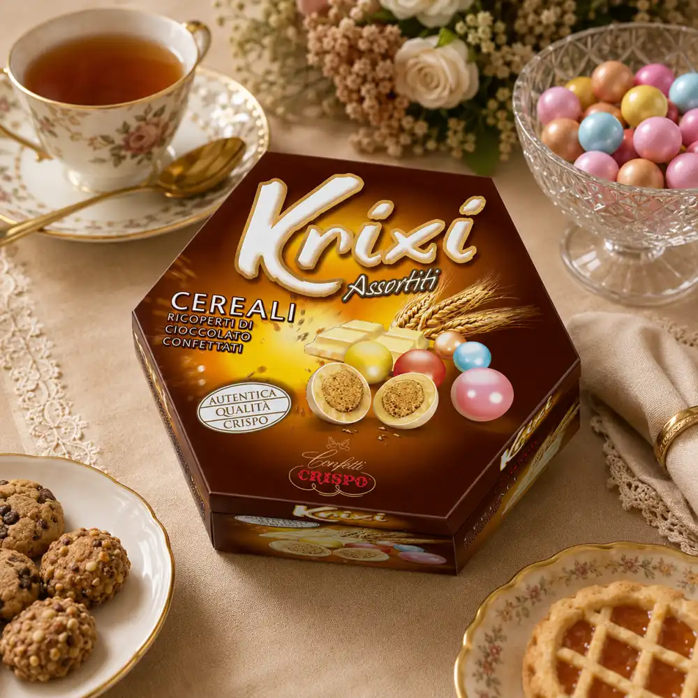 Crispo Krixi Assortiti 400Gr Confetti Cereali Cioccolato Evento Mix