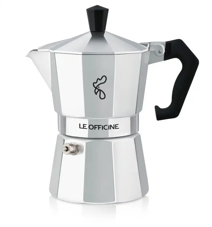 Caffettiera Moka Le Officine Amika 3 Tazze Made in Italy con Valvola Anticalcare