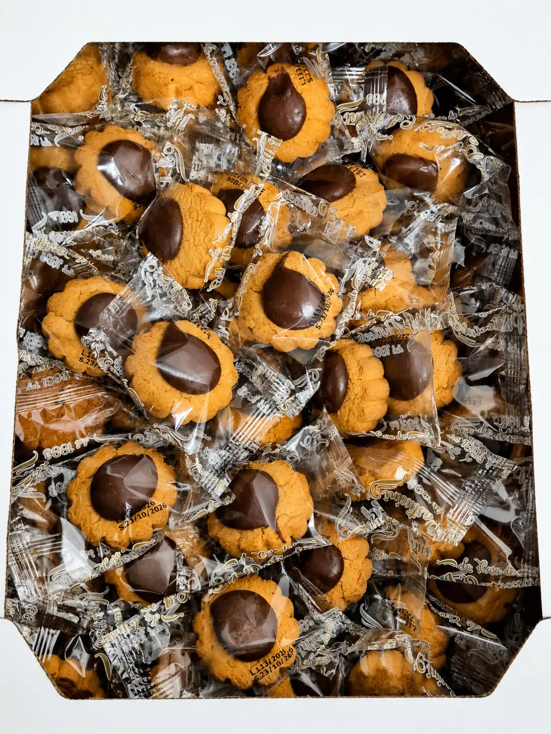 Occhi Di Bue Crema Cacao Monoporzione 1Kg Biscotti Ripieni Snack Mix