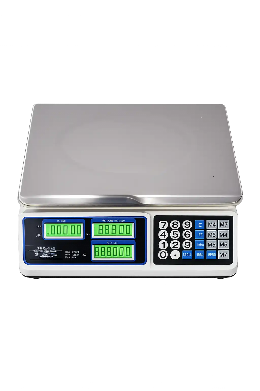 Bilancia Da Banco Professionale Portata 40Kg Divisione 2Gr 6 Display LCD