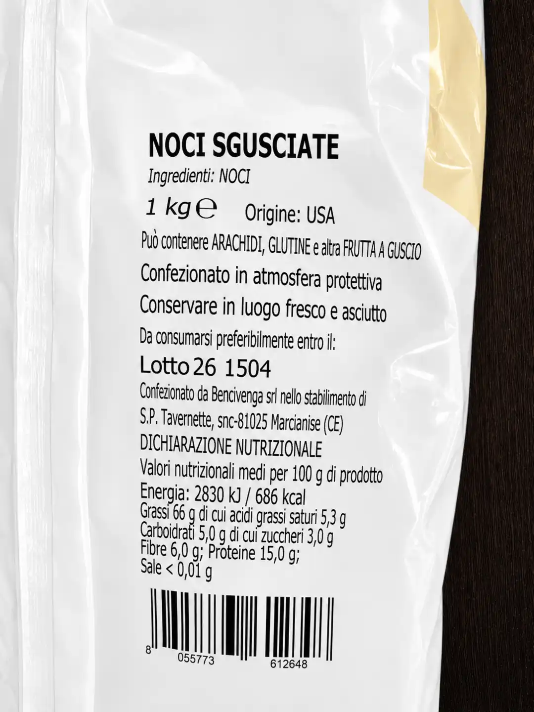 Noci Sgusciate Origine USA 1Kg Frutta Secca Naturale Snack Premium Qualita Top