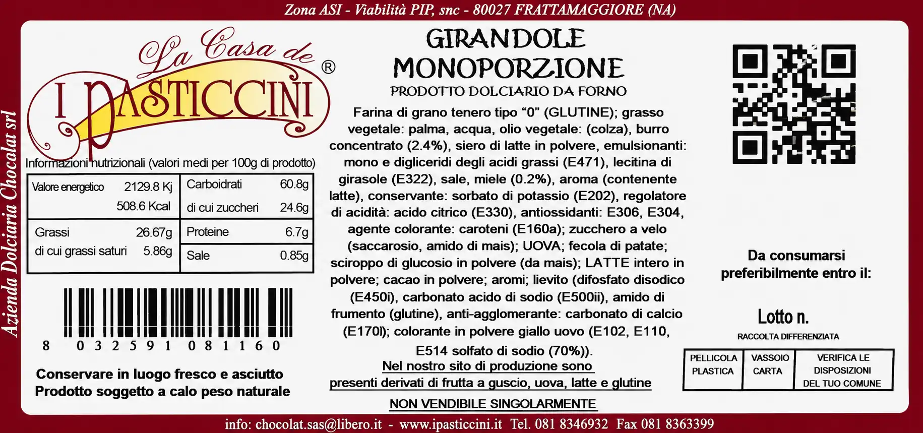 Girandole Monoporzione 2Kg Biscotti Dolci Con Cacao Snack Buffet Eventi Mix