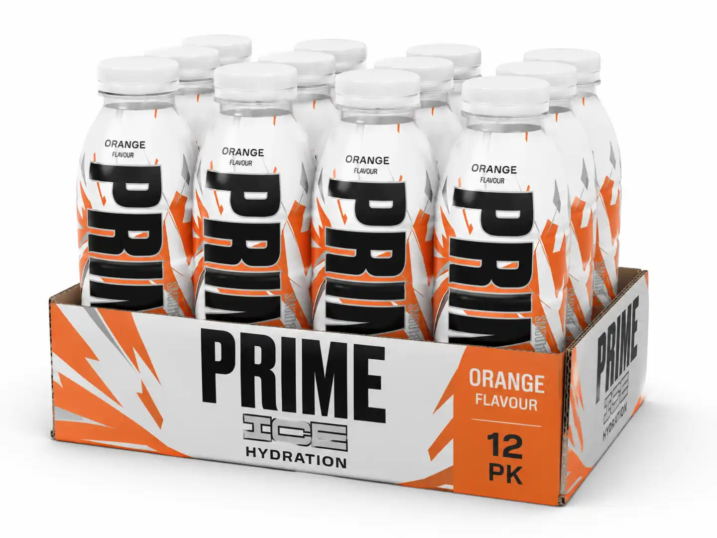 PRIME Hydration Zero Orange Ice 500ml 12 Bottiglie Drink Elettroliti Sport 6L