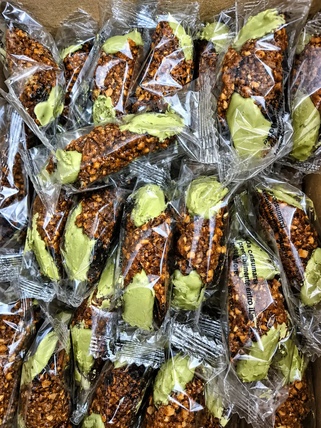 Cannoli Croccante Arachidi Crema Pistacchio Monoporzione 1Kg Senza Glutine