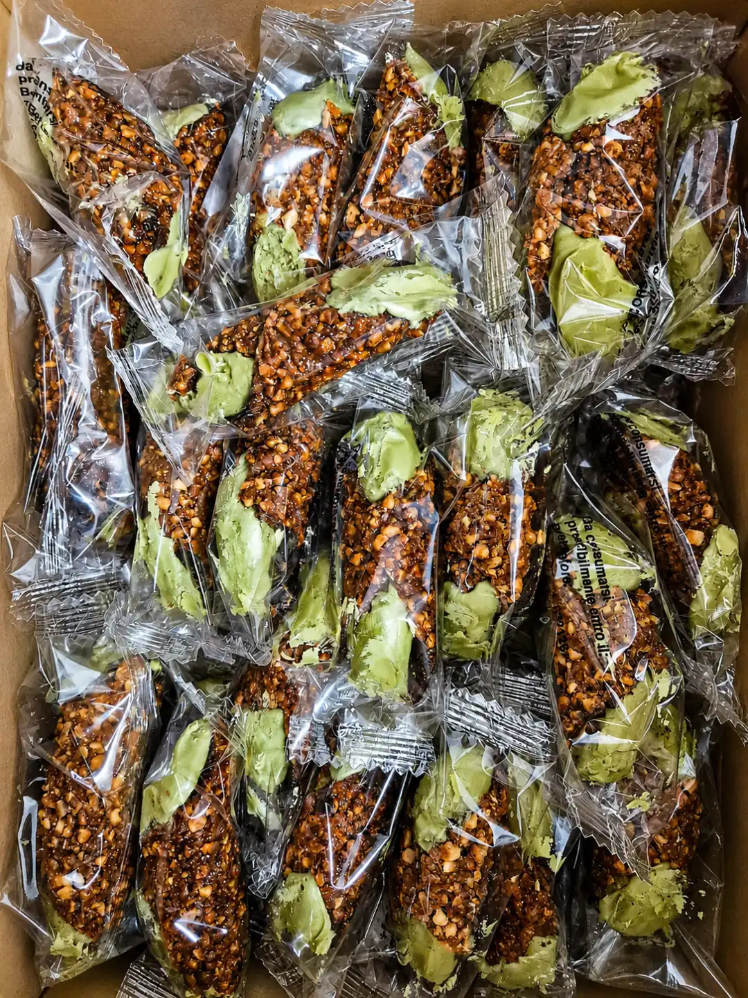 Cannoli Croccante Arachidi Crema Pistacchio Monoporzione 1Kg Senza Glutine