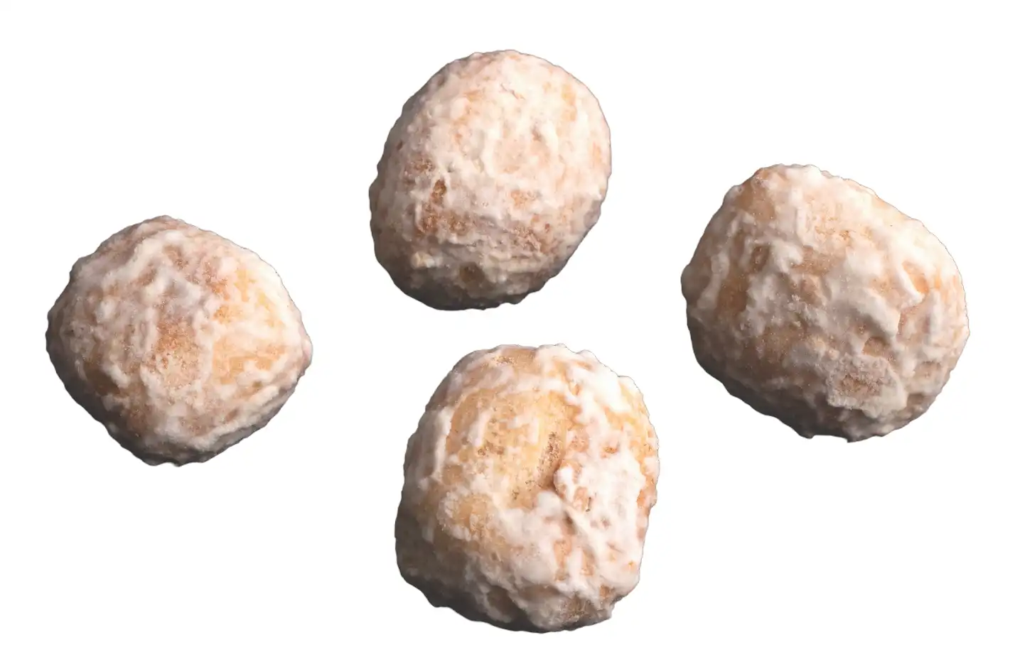 4 Pezzi Fiocchetti Di Neve Al Limone 200Gr Cad Dolci Glassati Snack Gustosi Top
