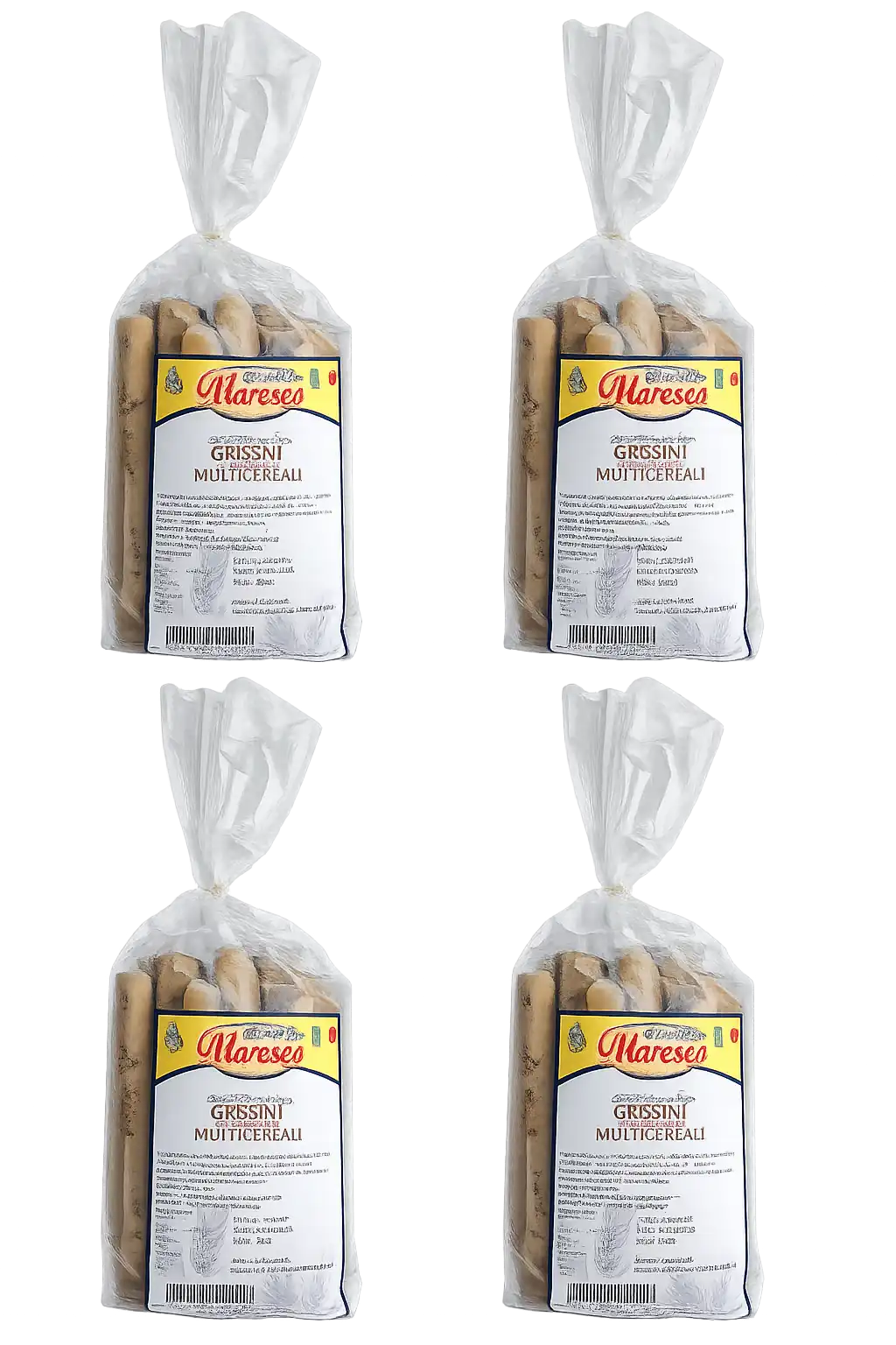 4 Pezzi Grissini Multicereali 160Gr Cad Totale 640Gr Snack Croccanti Da Forno