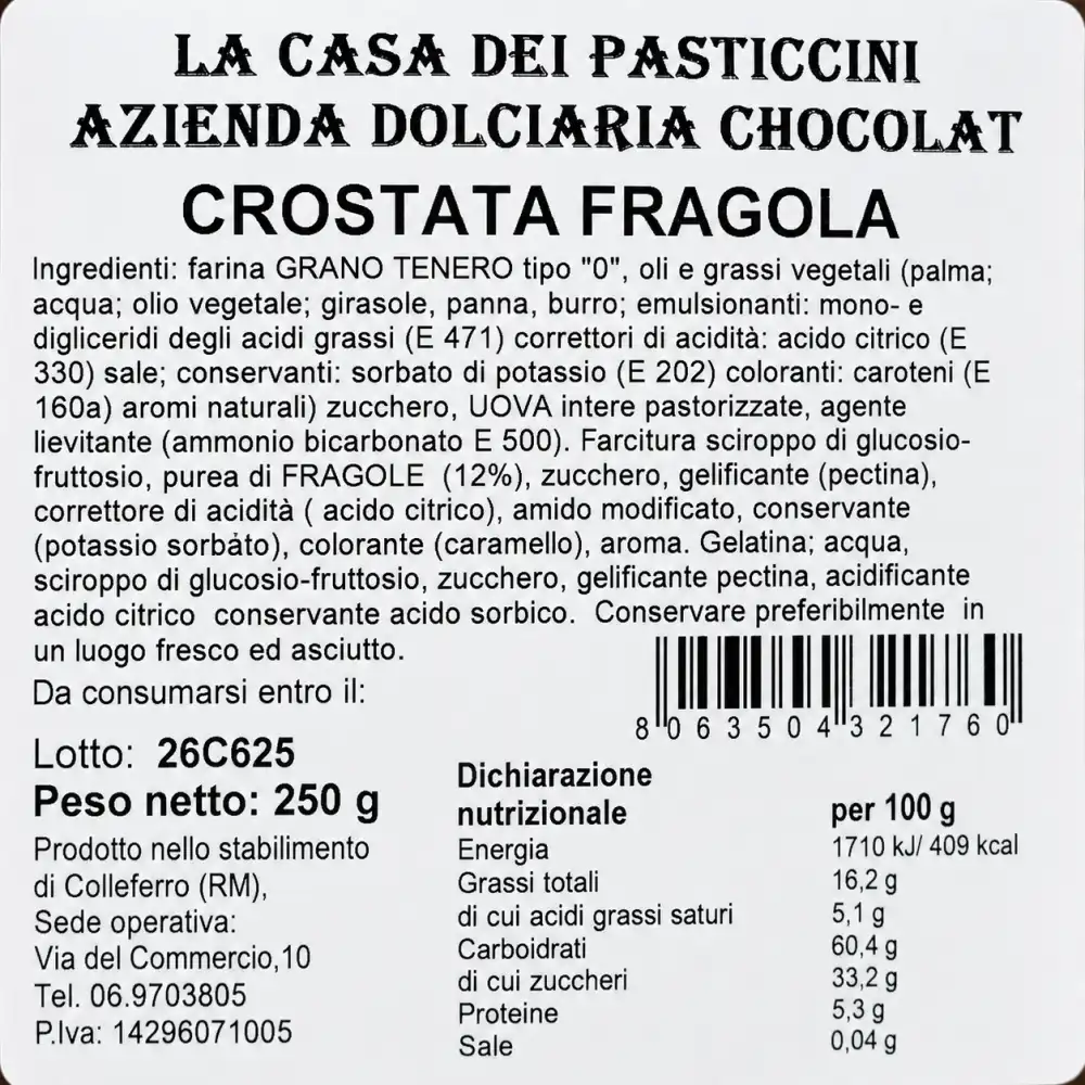 6 Crostate Artigianali 250G Fragola Visciole Albicocca 2 Per Gusto Assortite Top