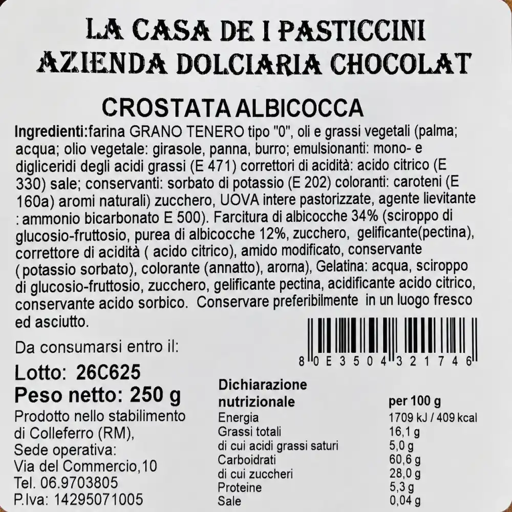 6 Crostate Artigianali 250G Fragola Visciole Albicocca 2 Per Gusto Assortite Top