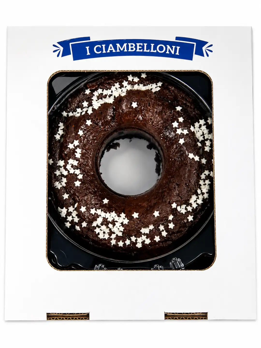 Ciambellone Stellato Artigianale 2Kg Dolce Da Forno Cacao Con Stelline Zucchero