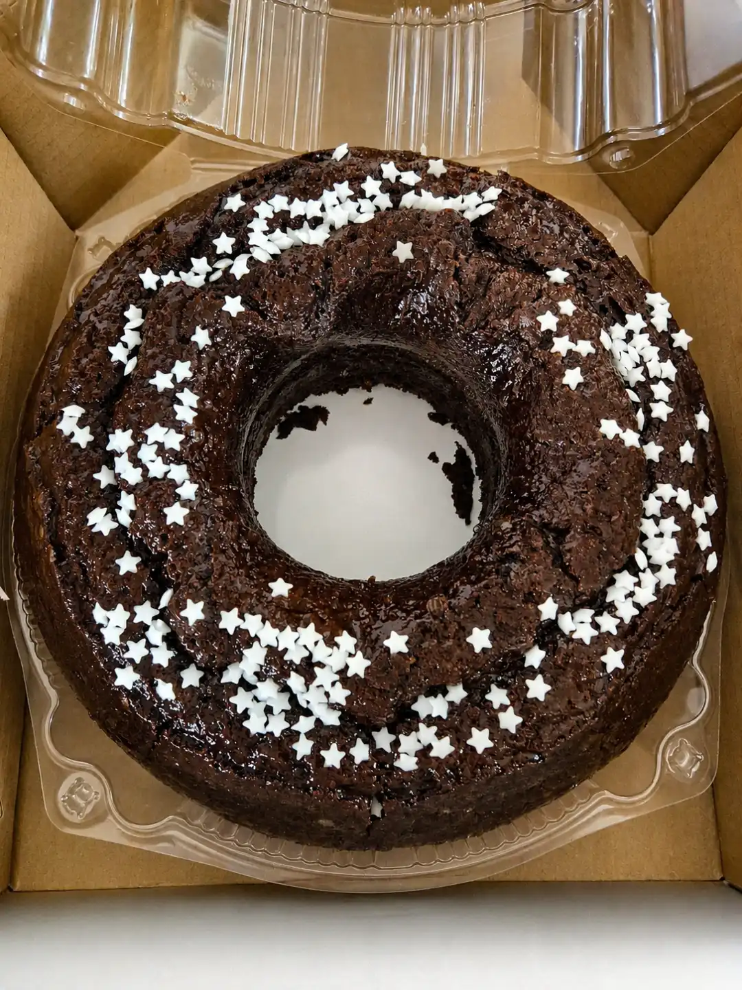 Ciambellone Stellato Artigianale 2Kg Dolce Da Forno Cacao Con Stelline Zucchero