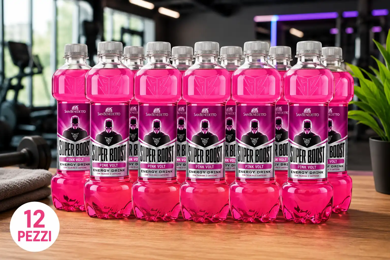 12X San Benedetto Super Boost Pink Volt Energy Drink 37,5Cl Bevanda Energetica