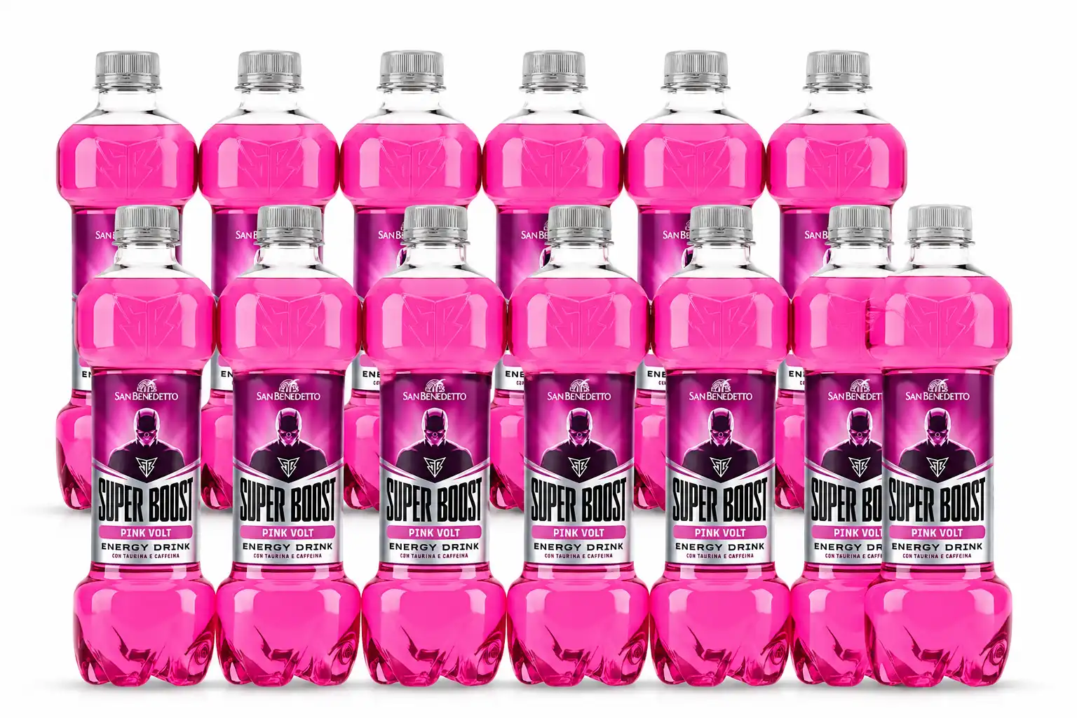 12X San Benedetto Super Boost Pink Volt Energy Drink 37,5Cl Bevanda Energetica