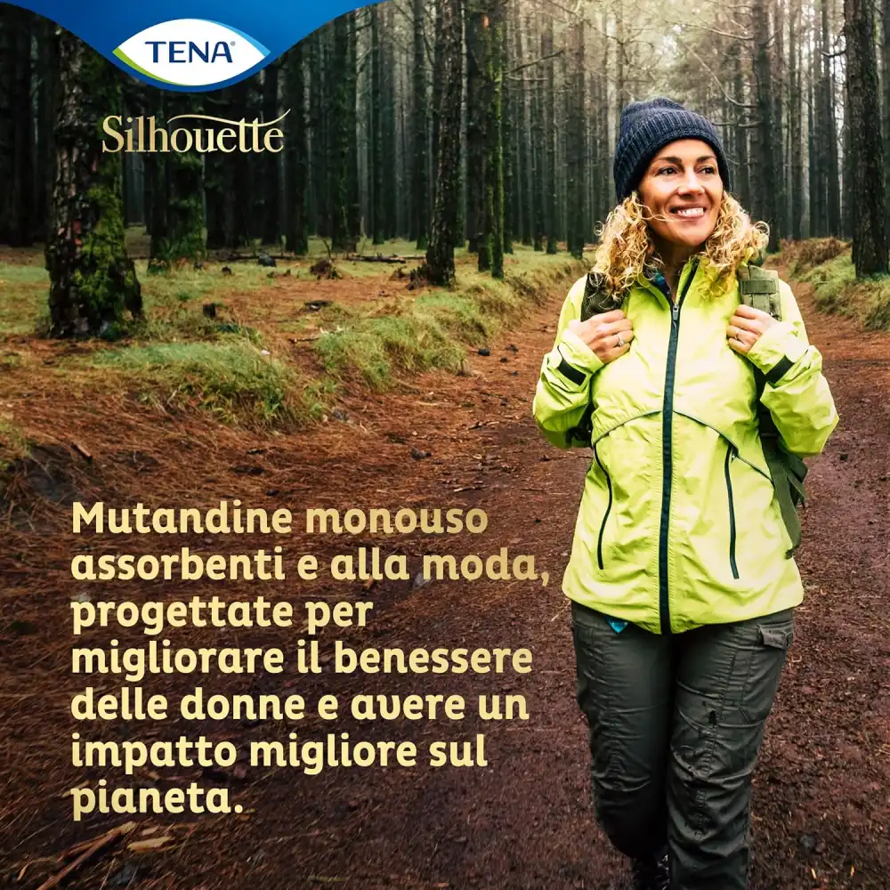 Tena Silhouette Nero Normal Medium X10 Mutandine Assorbenti Donna Monouso M
