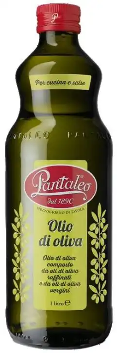 6 Pezzi Pantaleo Olio Di Oliva Bottiglie 1Lt Condimento Cucina E Tavola 6L Italy