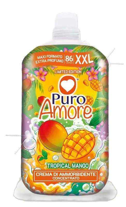 6 Pezzi Puro Amore Ammorbidente Concentrato 86 Misure XXL Mango 516 Lavaggi Max