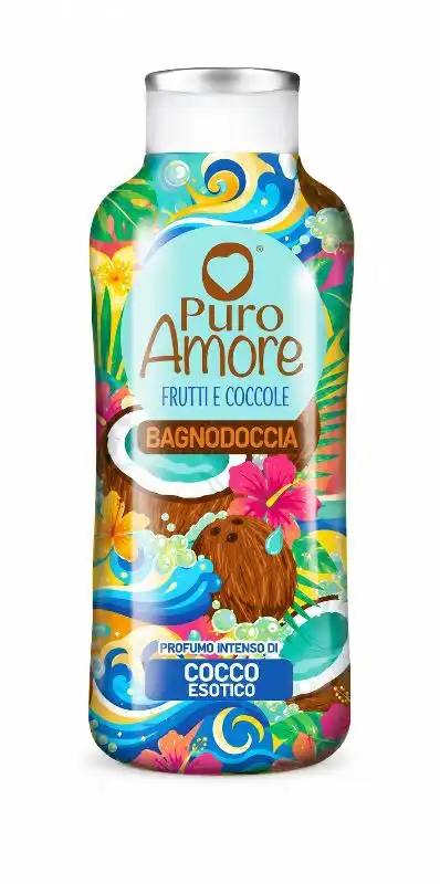 3 Pezzi Puro Amore Bagnodoccia Cocco Esotico 650Ml Bagno Doccia Profumato 1950Ml