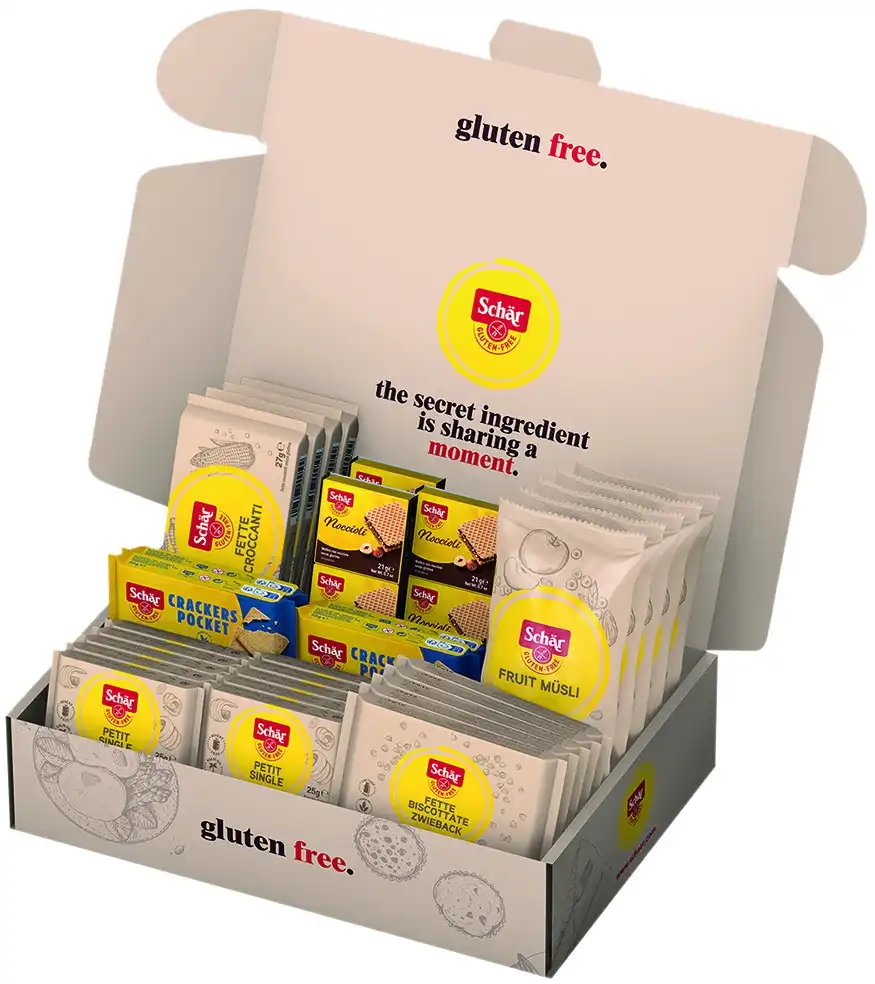 Breakfast Box Senza Glutine Schar 1,105Kg Noccioli Cracker Muesli Biscotti Mix