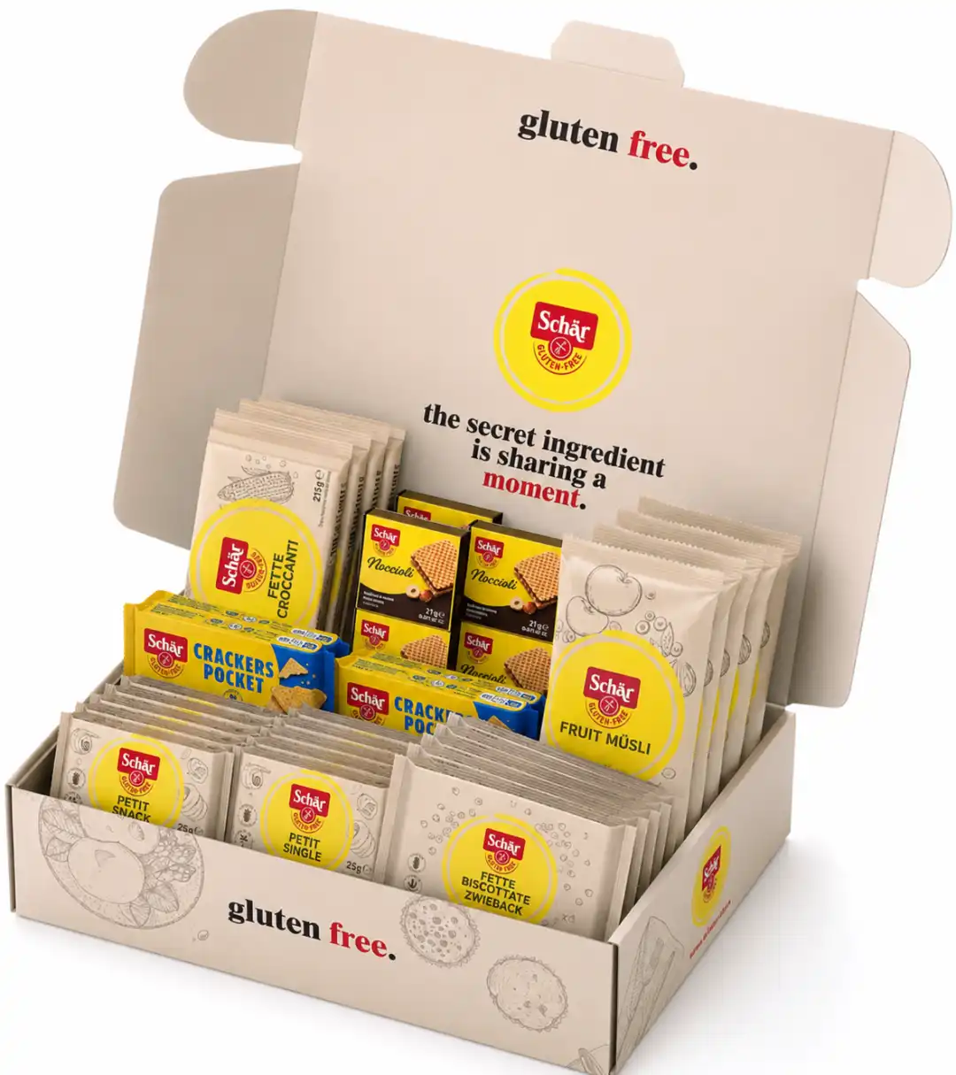 Breakfast Box Senza Glutine Schar 1,105Kg Noccioli Cracker Muesli Biscotti Mix