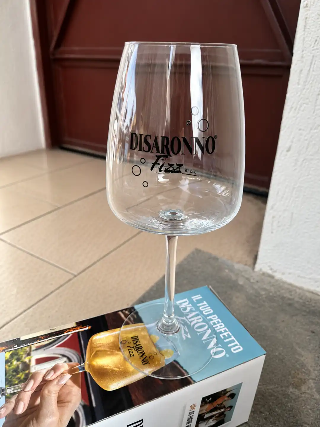 6 Bicchieri Da Cocktail Disaronno Fizz Calici Originali Vetro Aperitivo Drink