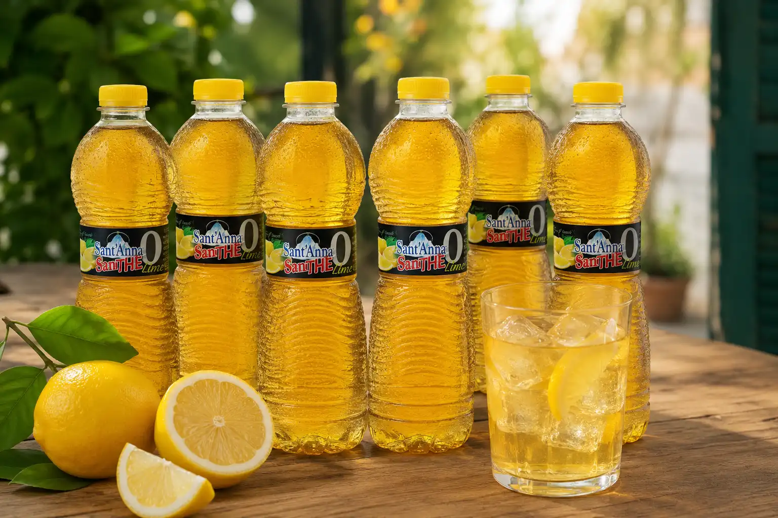 6 Pezzi Sant'Anna SanThè Zero Limone Lt 1,5 Tè Freddo Zero Zuccheri Bevanda 9 LT