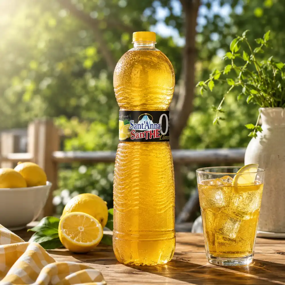 6 Pezzi Sant'Anna SanThè Zero Limone Lt 1,5 Tè Freddo Zero Zuccheri Bevanda 9 LT