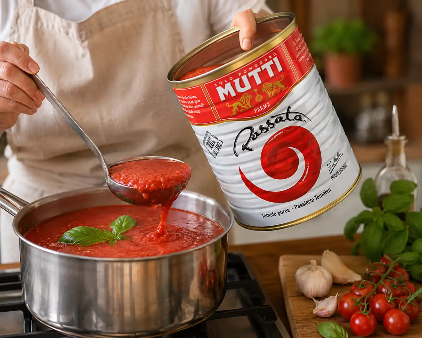 3 Pezzi Mutti Passata Di Pomodoro Kg 2,5 Polpa Italiana Professionale Latta