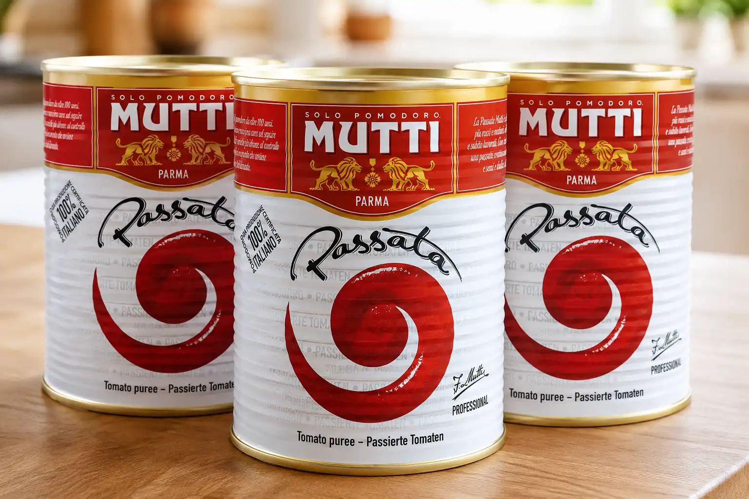3 Pezzi Mutti Passata Di Pomodoro Kg 2,5 Polpa Italiana Professionale Latta