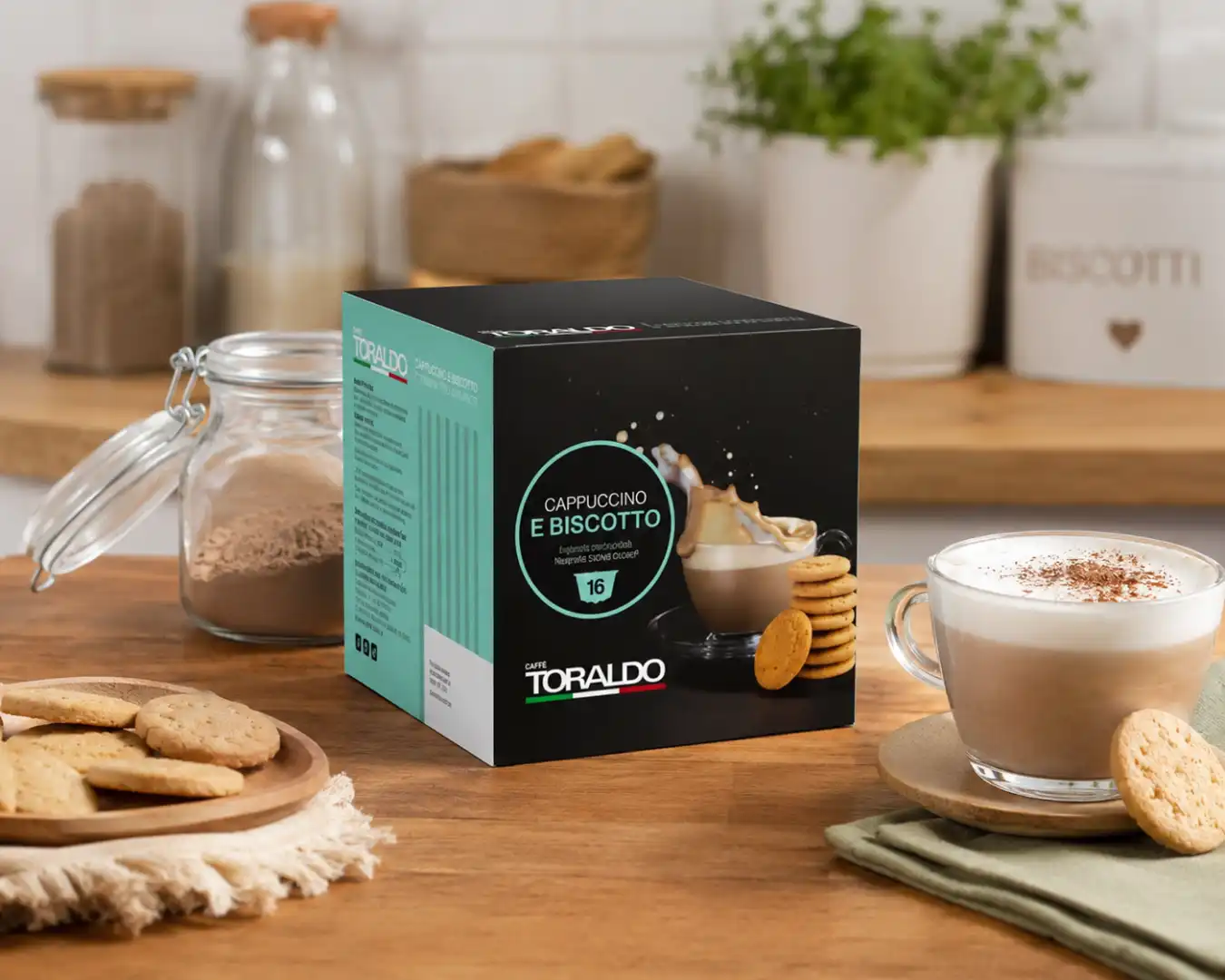 3 Toraldo Cappuccino Al Biscotto 16 Capsule Compatibili Nespresso Caffè Pack