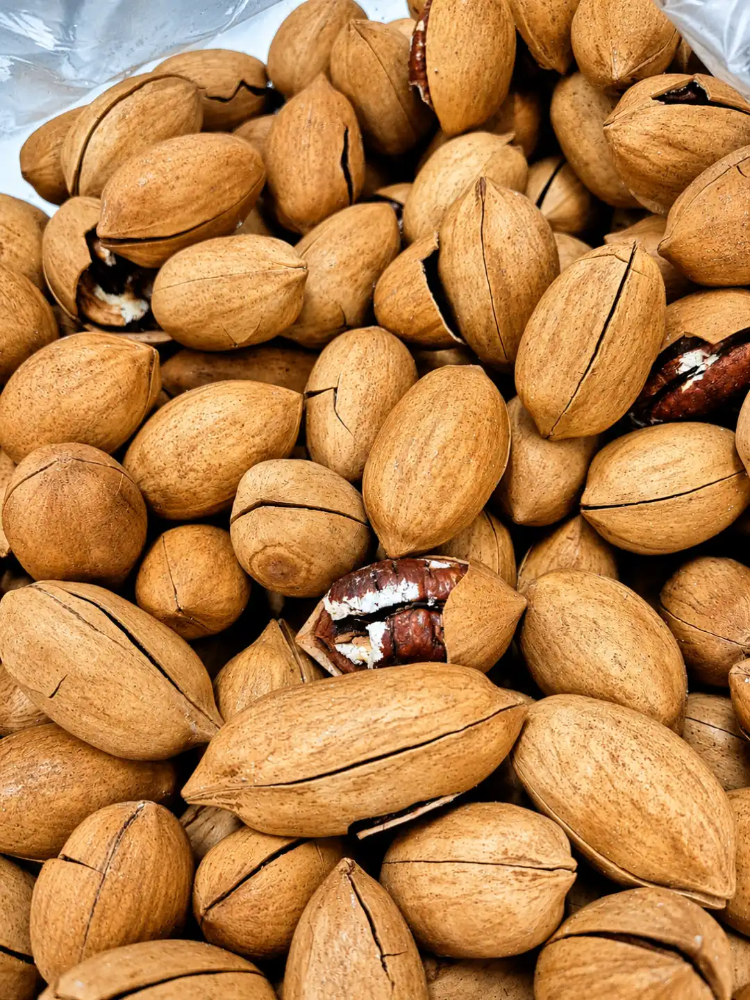 Noci Pecan In Guscio Tostate Origine Cina 1Kg Frutta Secca Croccante Naturale