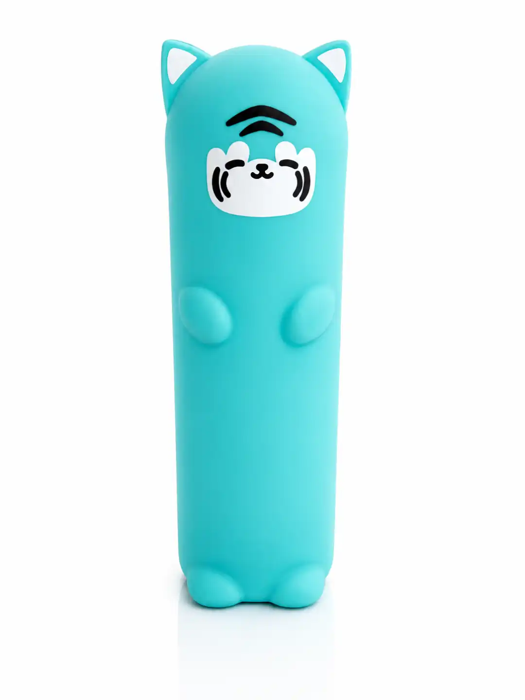 Astuccio Silicone Gatto Azzurro Turchese 20x6,5x5 cm Portapenne Zip Scuola Bimbi
