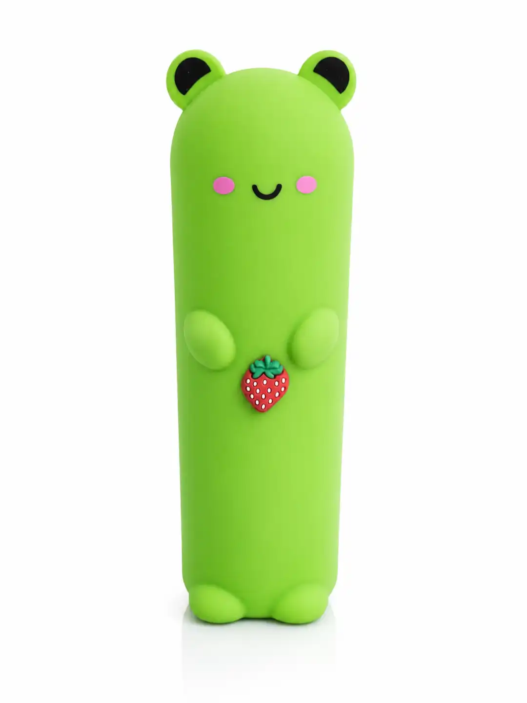 Astuccio Silicone Verde Lime 20x6,5x5cm Portapenne Zip Orsetto Fragola Scuola