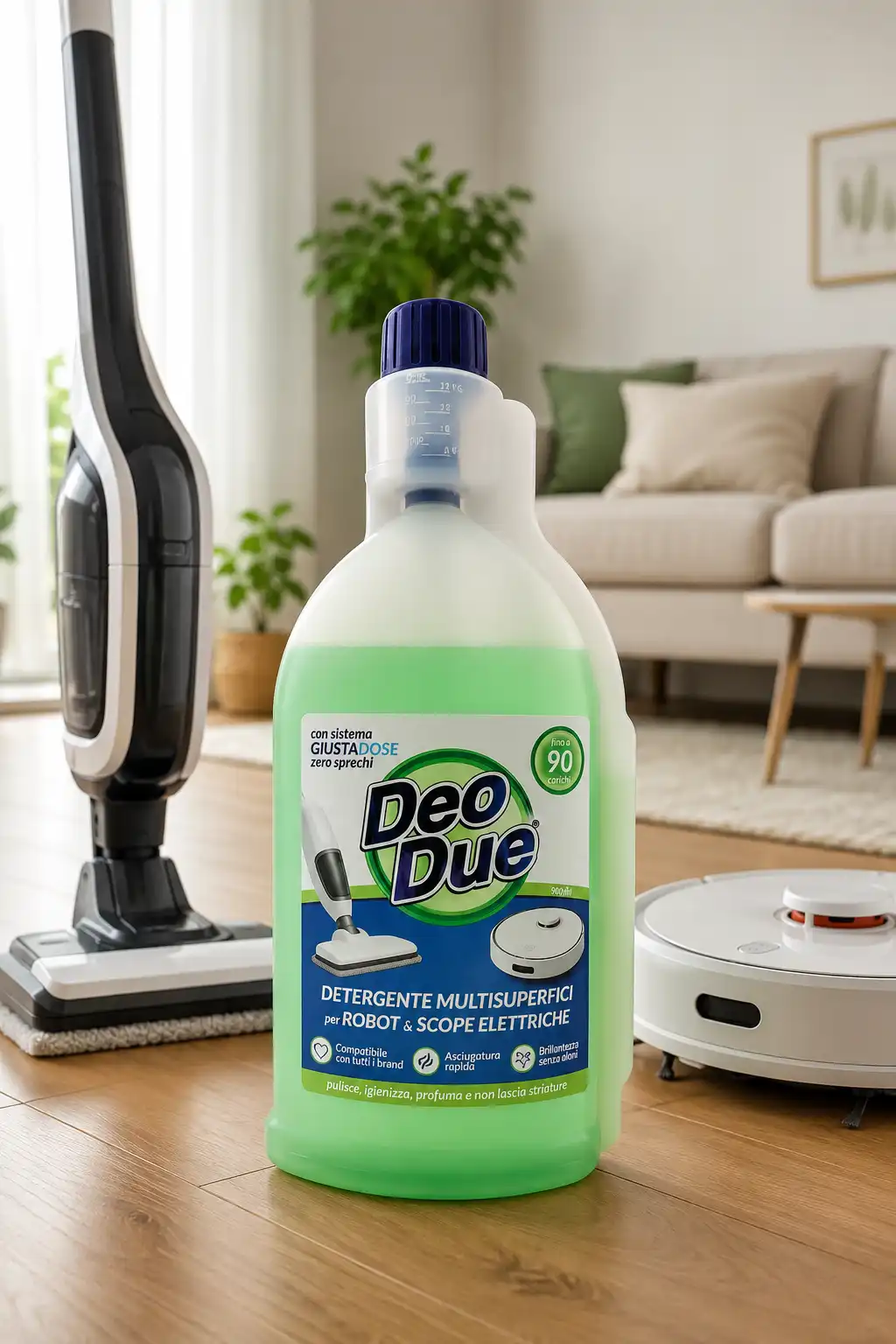 2 Deo Due Robot Scope Elettriche Verde 900ml Detergente Multisuperfici Casa