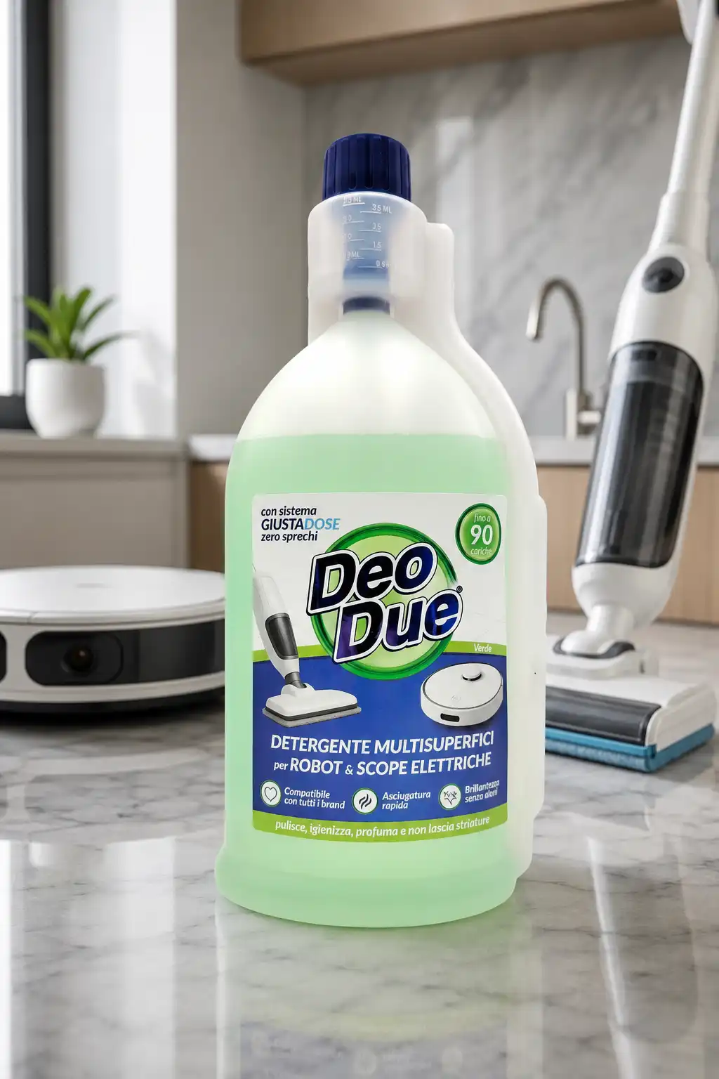 2 Deo Due Robot Scope Elettriche Verde 900ml Detergente Multisuperfici Casa