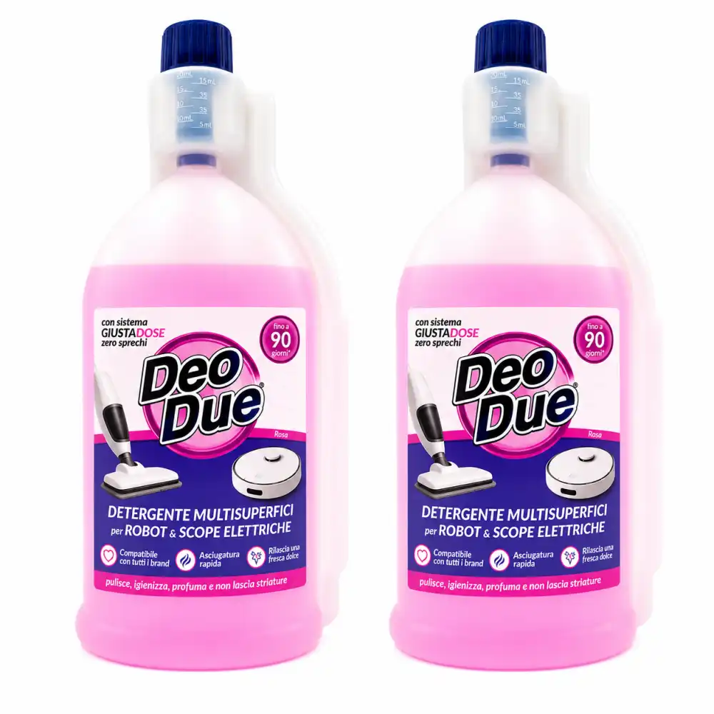 2 Deo Due Robot Scope Elettriche Rosa 900ml Detergente Multisuperfici Casa