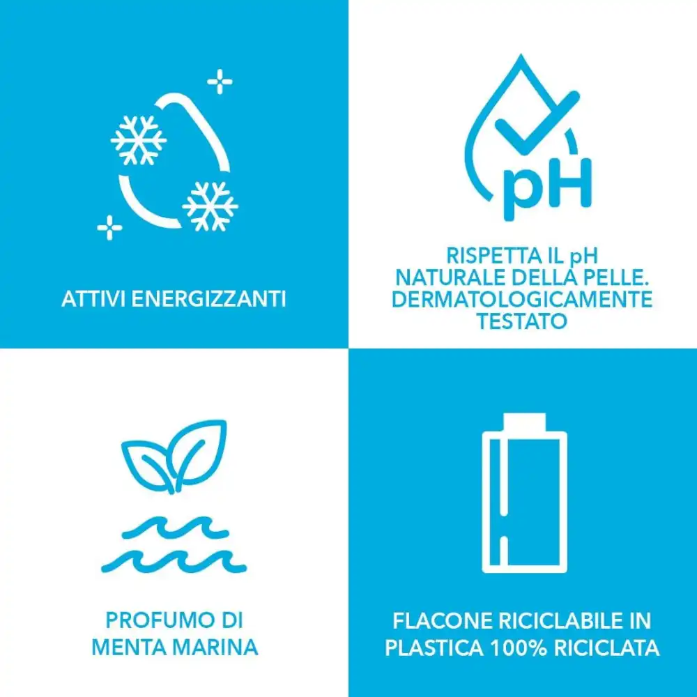 6 Borotalco Buongiorno Menta Marina Bagnodoccia Rinfrescante 500ml Set Maxi