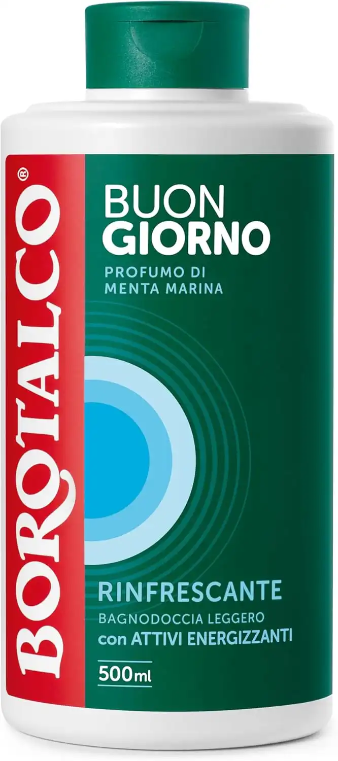 6 Borotalco Buongiorno Menta Marina Bagnodoccia Rinfrescante 500ml Set Maxi