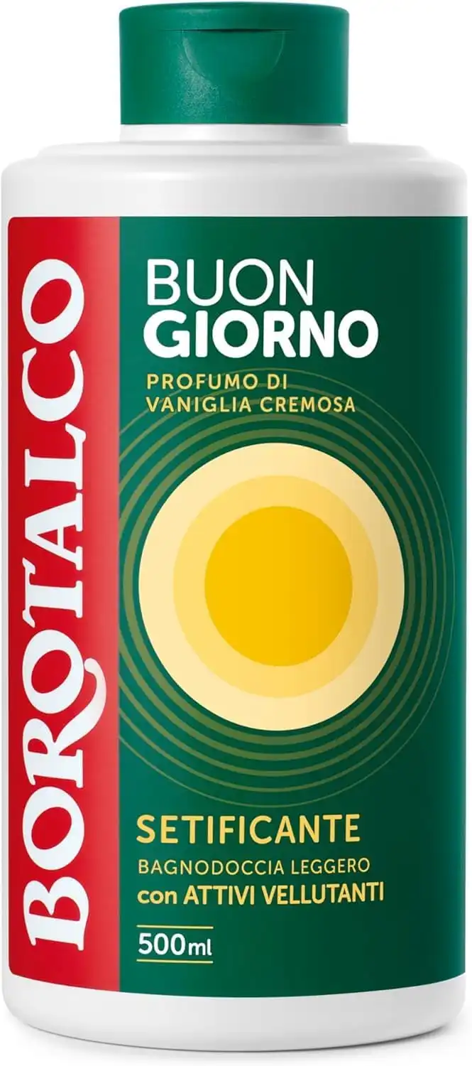 6 Borotalco Buongiorno Vaniglia Cremosa Bagnodoccia Setificante 500ml Maxi