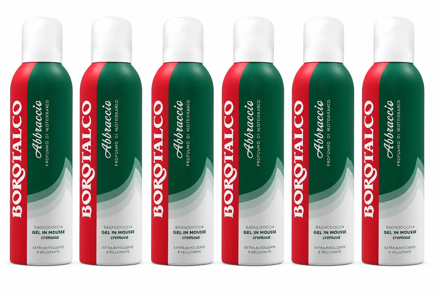6 Borotalco Abbraccio Doccia Mousse Profumo Borotalco 200ml Gel Corpo Unisex