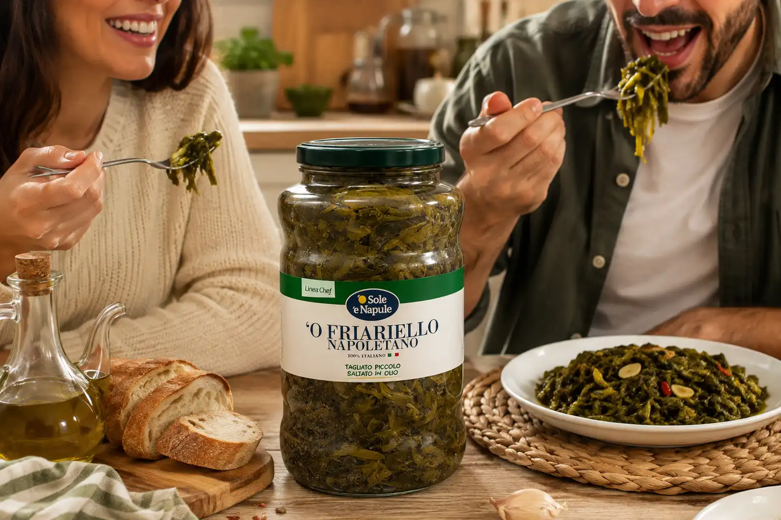 O Sole e Napule Friariello Napoletano Olio Girasole 2,9Kg Vasetto Grande XXL