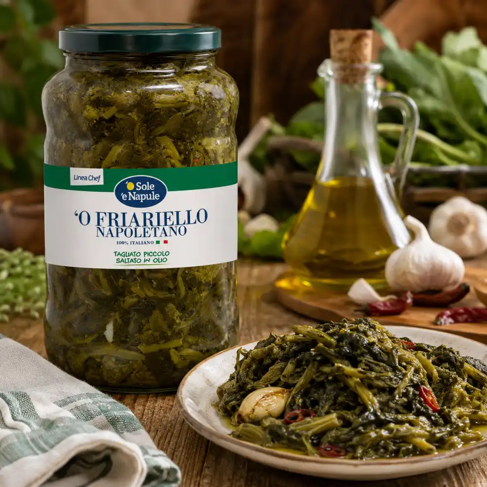 O Sole e Napule Friariello Napoletano Olio Girasole 2,9Kg Vasetto Grande XXL
